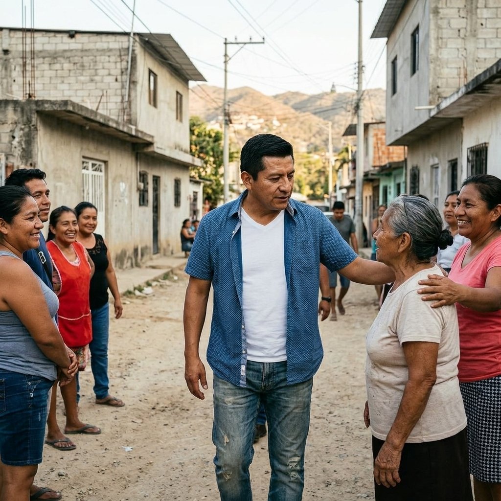 Benito caminando en Acapulco